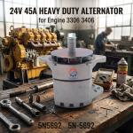5N5692 5N-5692 24V 45A Heavy Duty Alternator Group for  3306 3406 3408 3304 3412 3116 3126  Engine Construction Machinery Engine Spare Parts for sale