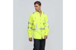 China Long Sleeve Reflective Safety Shirts Safety Yellow Shirts With Reflective Stripes supplier