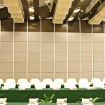 Movable Fabric Finish Removable Exhibition Acoustic Fiber  Fireproof Partition Wall For Hotel for sale
