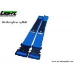 Blue Webbing Mining Waist Belt With Self Locking Clips Reflective Strip