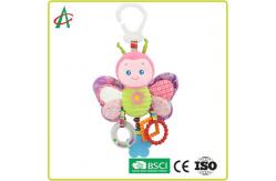 China EN71 25cm Soft Plush Baby Rattles With Teeth Chew And Mirror supplier