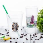 500ml PP Injection Disposable Drinking Cup With Printed Logo for sale