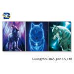 Framed Lenticular Flip 3D Painting Wall Decoration Wolf Pattern 0.6MM Thickness for sale