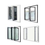 ODM OEM 3 Panel Bi Fold Doors Windows Double Glazed