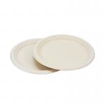 Compostable Round Sugarcane Bagasse Disposable Plate 9inch for sale