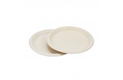 China Disposable Degradable Pulp Plate Bowl Lunch Box 9 Inch Sugarcane Paper Plate supplier
