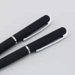 Business Ball Pen With Logo Metal Rotating Soft Coating Soft Touch Ballpoint Pen