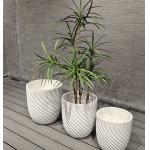Character Textured Surface Fiber Clay Planter With Frost Resistant Character And Modern Style