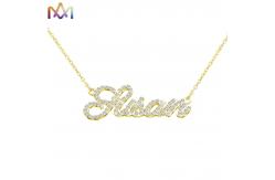 China SS304L Sparkling Name Necklace With Elegant Nameplate Pendant supplier
