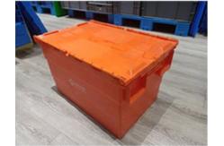 China Logistics Movable Plastic Attached Lid Containers Customized Logo supplier