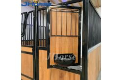 China Durable Density Bamboo Horse stable European Horse Stalls Black Powder Coated With Windows supplier