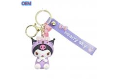 China OEM factory custom Cute Cartoon Keychain Customize 3d Plastic PVC Keychain supplier
