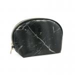 Shell Shape Waterproof Travel Marble PU Cosmetic Make Up Bags for sale