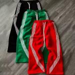 Custom Logo Jogger Graphic Embroidered Patches Webbing Trimmed Wide Leg Design Track Pants Oversized Nylon Flared Sweatpants for sale