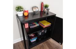 China 2 Doors Foldable Metal Storage Shelf Cabient With Recessed Handle supplier