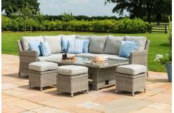 China High - End Quality Outdoor Rattan Dining Set Big Table With Ice Pot supplier