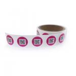 Custom QR Code Printed RFID Adhesive Tags Programmable NTAG213 Sticker for sale