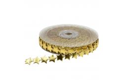 China 15mm*15m Ultrasonic Star Wired Ribbon Plain Pattern Jacquard Ribbon supplier