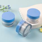 High-quality cream can container, large-mouth design custom double-layer cream can with replaceable inner lining acrylic container, for holding makeup cream, with lid for sale