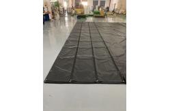 China Black PVC Tarpaulin Fabric 14oz 16x27 4x8ft Lumber Tarps For Flatbed Truck supplier