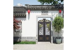 China Automatic Sliding Galvanized Wrought Raw Iron Gates For Courtyard supplier