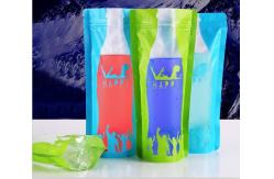 China Clear Printed Summer Drink Plastic Pouches Packaging With 400ml 500ml 600ml supplier