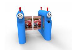 China Bidirectional Amusement Park Turnstiles Access Control System 120W supplier