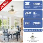 1stshine Fandelier Decorative Retractable Ceiling Fan With LED Lights