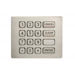 4x4 IP67 Panel Mount Numeric Keypad Vandal Proof Stainless Steel for sale