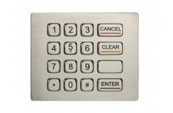 China 4x4 IP67 Panel Mount Numeric Keypad Vandal Proof Stainless Steel supplier