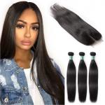 Yetta Silky Straight 8A Unprocessed Virgin Hair With Baby Hair Natural Color for sale