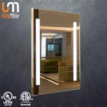 Silver Smart Custom Bathroom Mirrors Waterproof Led Strip Vanity Mirror for sale