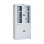 Steel Lockable Glass Door Filing Cabinet Metal File Storage cupboard ISO45001 for sale