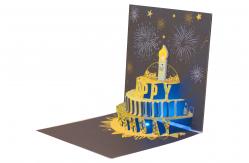 China Foldable Pop Up Greeting Card With Blank Message Space Recyclable And Customizable Design supplier