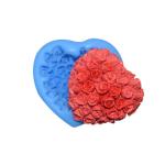 Food Grade Silicone Baking Utensils Fondant Cake Heart Rose 3d Silicone Mold for sale
