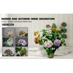 58cm Custom Artificial Landscape Trees Silk Fabric Hydrangea Evergreen For Living Room Decor for sale