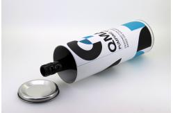 China CMYK Printing Kraft Paper Cans Packaging With Silver Tinplate Lids For Wine supplier