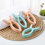 4 Pcs 1 Set Spring Peg Beach Towel Quilt Plastic Clothes Hanger Clips