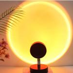 Sunset Lamp Led Projector Light 16 colors Modern Lamp RGB Night Light for Bedroom Rainbow Sunset Projection Floor Lamp for sale