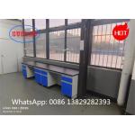 Steel Wood  Chemistry Lab Workbench Laboratory Tables Manufacturers with DTC105 DEG Hinges and Phenolic Resin Worktop for sale
