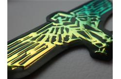 China Non Toxic Mirror TPU 1.0cm Custom Clothing Patches supplier