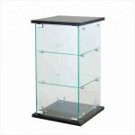 Modern Glass Display Rack Sample Jewelry Countertop Black Tower for sale