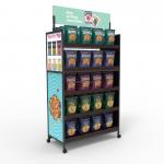 Sheet Shaped Snack Metal Display Rack For Supermarkets Food Packaging for sale