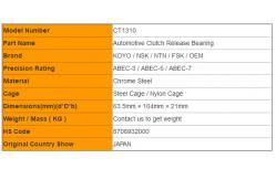 China CT1310 KOYO Auto Clutch Bearings 63.5mm × 104mm × 21mm , Heavy Load supplier
