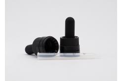 China 18mm Smooth Surface Matte Black Child Proof Dropper  Aluminum Closure supplier