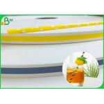 Virgin FDA White Kraft 60GSM Blue Colored Printed Straw outside Paper Roll for sale