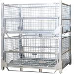 Transport Industry Steel Mesh Storage Cages Galvanized Surface Finished for sale