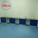 Custom Chemistry Lab Bench - Adjustable Glass Shelf and Insertion Aluminum Alloy Handle for sale