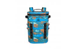 China Customized 29 Cans Camouflage Cooler Backpack For Camping Picnic supplier