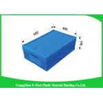 Stackable Plastic Pallet Boxes PP Material , Folding Plastic Crates Transport Moving for sale